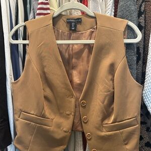 Tan Sleeveless Vest - Size M